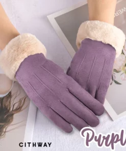 Cithway™ Cute Fluffy Cuffs Women Suede Gloves