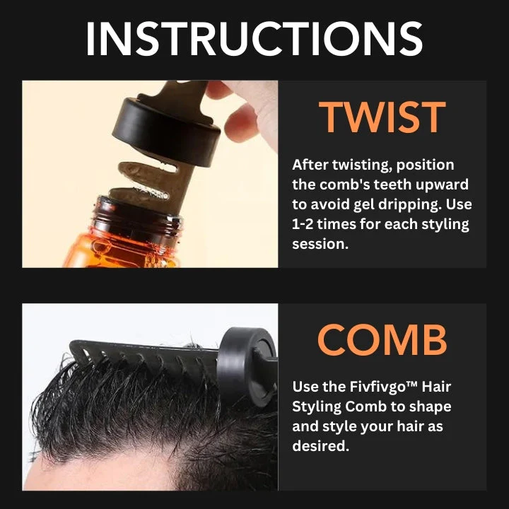 Fivfivgo™ Hair Styling Comb with Gel