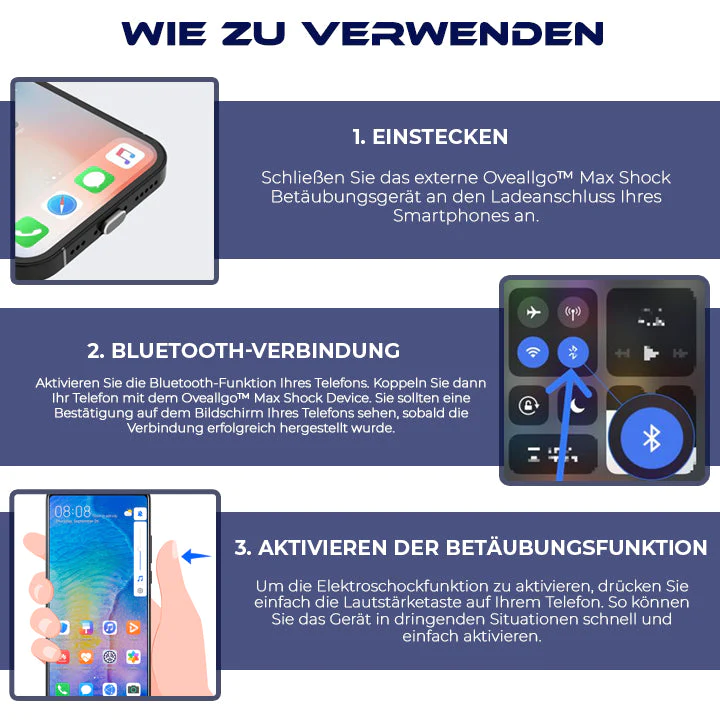 Fivfivgo™ Max Shock 50.000.000 V Externes Betäubungsgerät für Handys