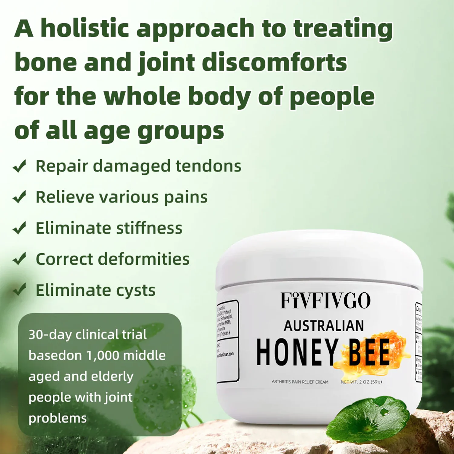 Fivfivgo™ Schmerz- und Knochenheilungscreme mit australischem Honigbienengift
