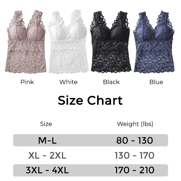 Fivfivgo™ LymphVive Kabelloses Tank Top Spitzen-BH