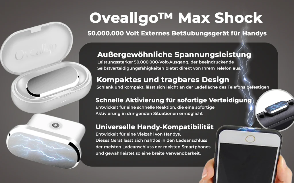 Fivfivgo™ Max Shock 50.000.000 Volt Externes Betäubungsgerät für Handys