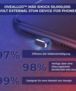 Fivfivgo™ Max Shock 50.000.000 Volt Externes Betäubungsgerät für Handys