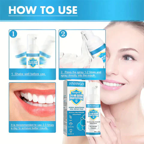Fivfivgo™ Pflanzlicher aufhellender Reparaturschaum für den Mund