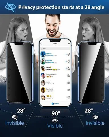 GFOUK™ za iPhone serije 14/15 Privatnost kaljena folija + alat za brzu instalaciju
