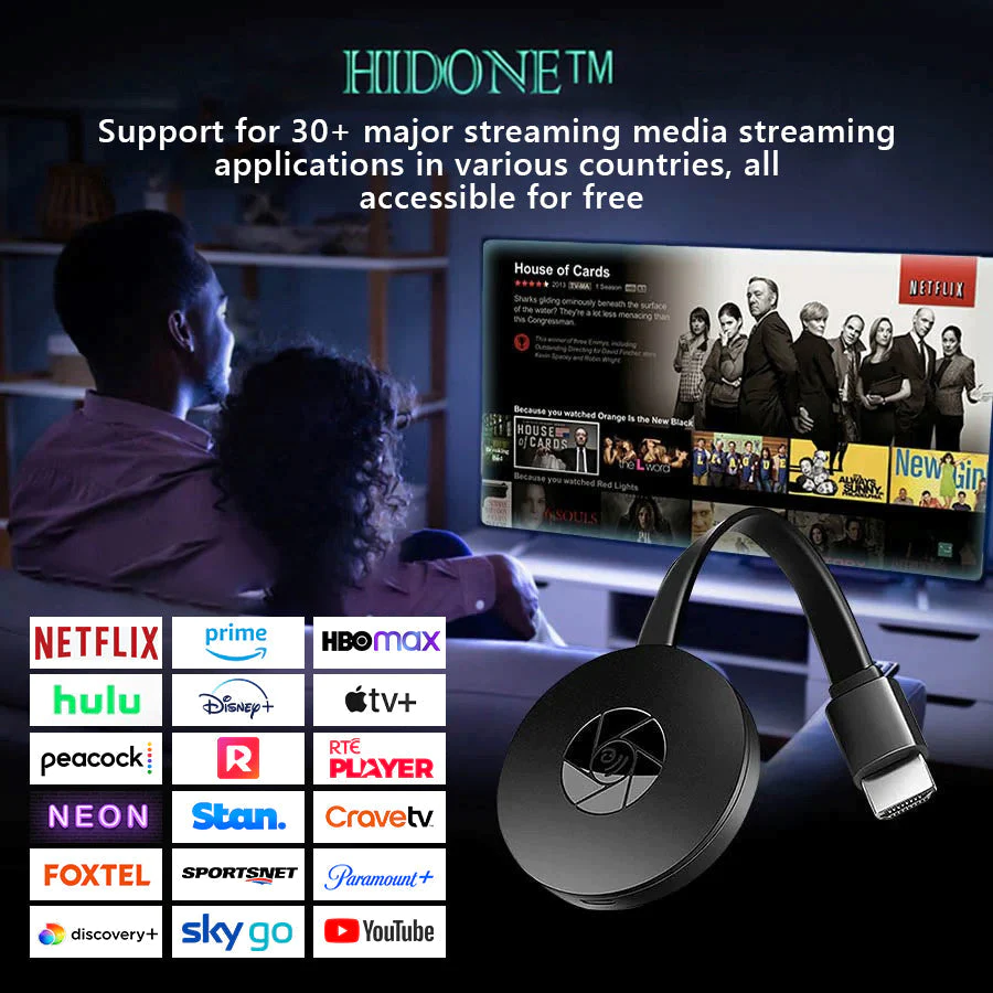 HIDONE ™ Smart TV Streaming Box - Fergees tagong ta alle kanalen