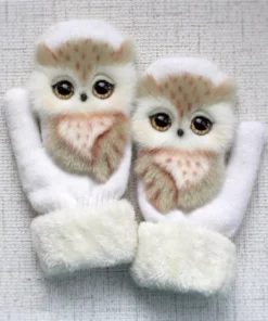 Handgestrickte Tierfäustlinge