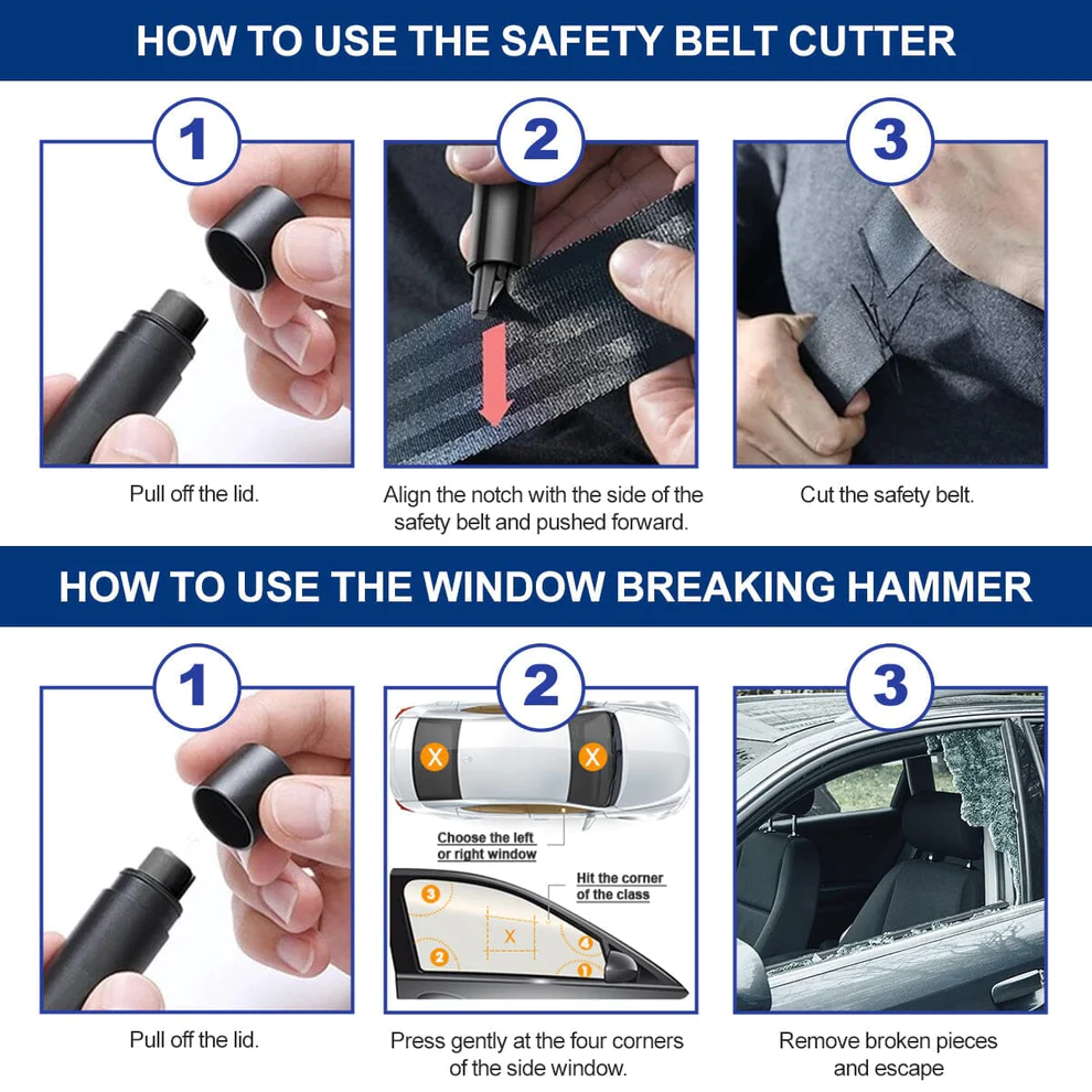 KISSHI™ Car Safety Emergency Hammer - Wowelo - Your Smart Online Shop