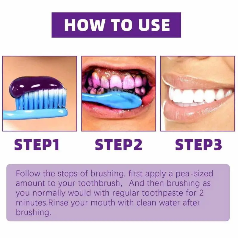 LIMETOW™ Color-correcting Purple Mousse Toothpaste
