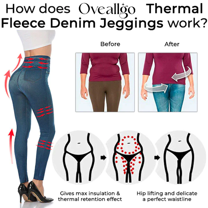 Oveallgo™ Thermal Fleece Denim Jeggings - Wowelo - Your Smart