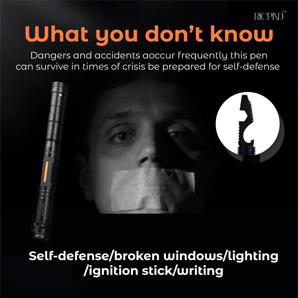 RICPIND Multifunctional Self-Defense LED Pen 