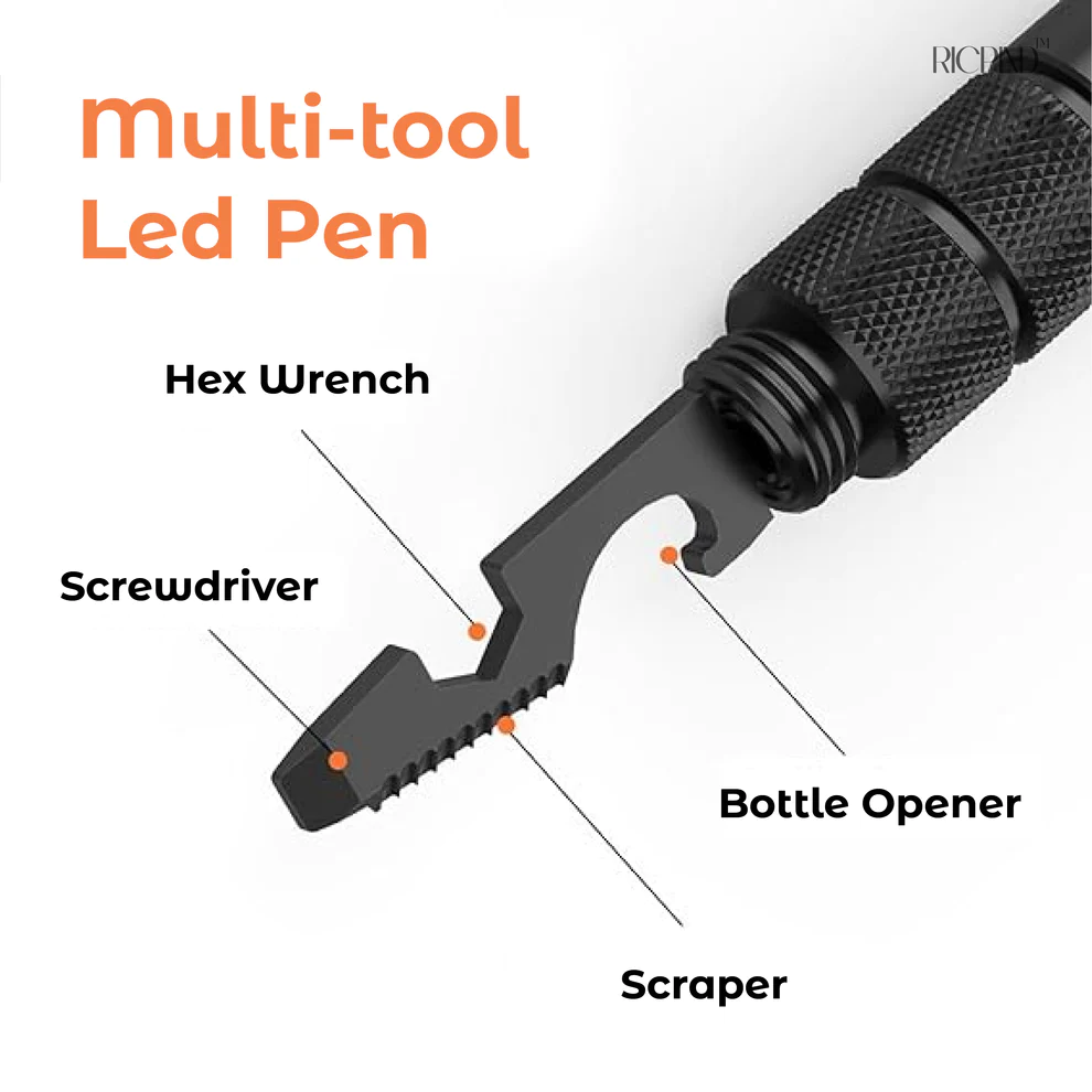RICPIND Multifunctional Self-Defense LED Pen 