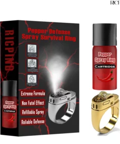 RICPIND Pepper Defense Spray Survival Ring