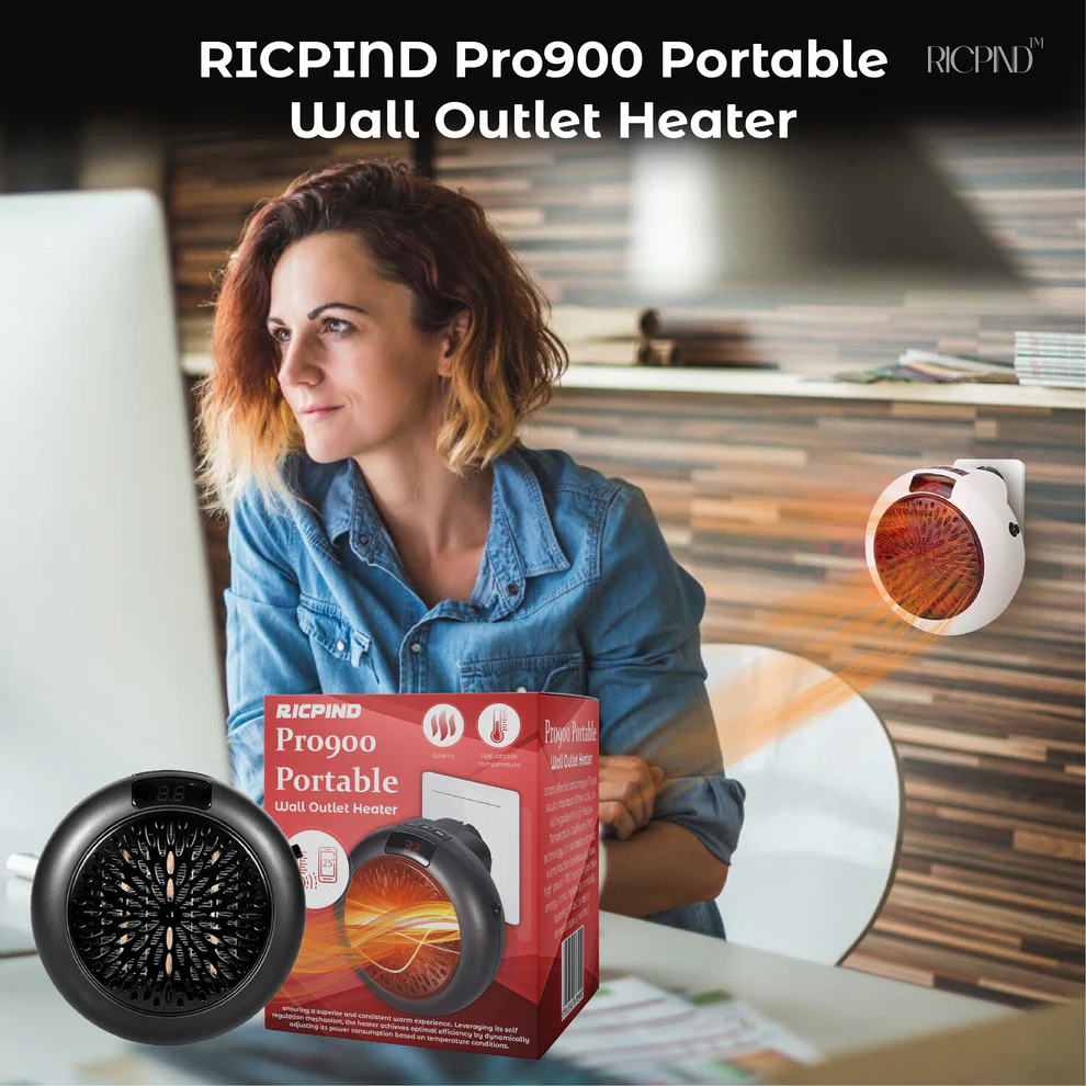 RICPIND Pro900 Portable Wall Outlet Heater 