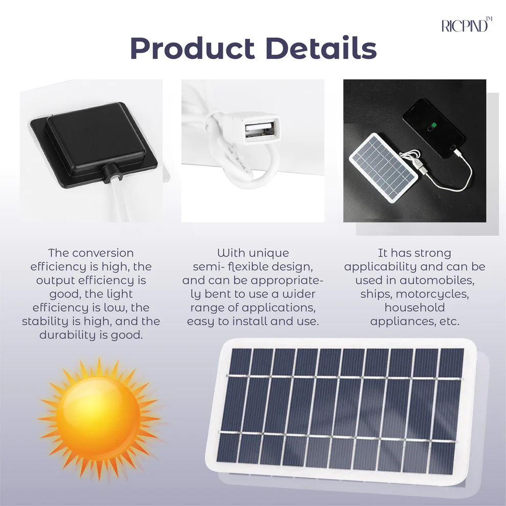 RICPIND Solar Boost Charging Panel
