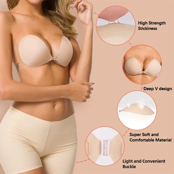 Seurico™ Strapless Adhesive BH-Rêgleaze Reusable Invisible Push Up BH