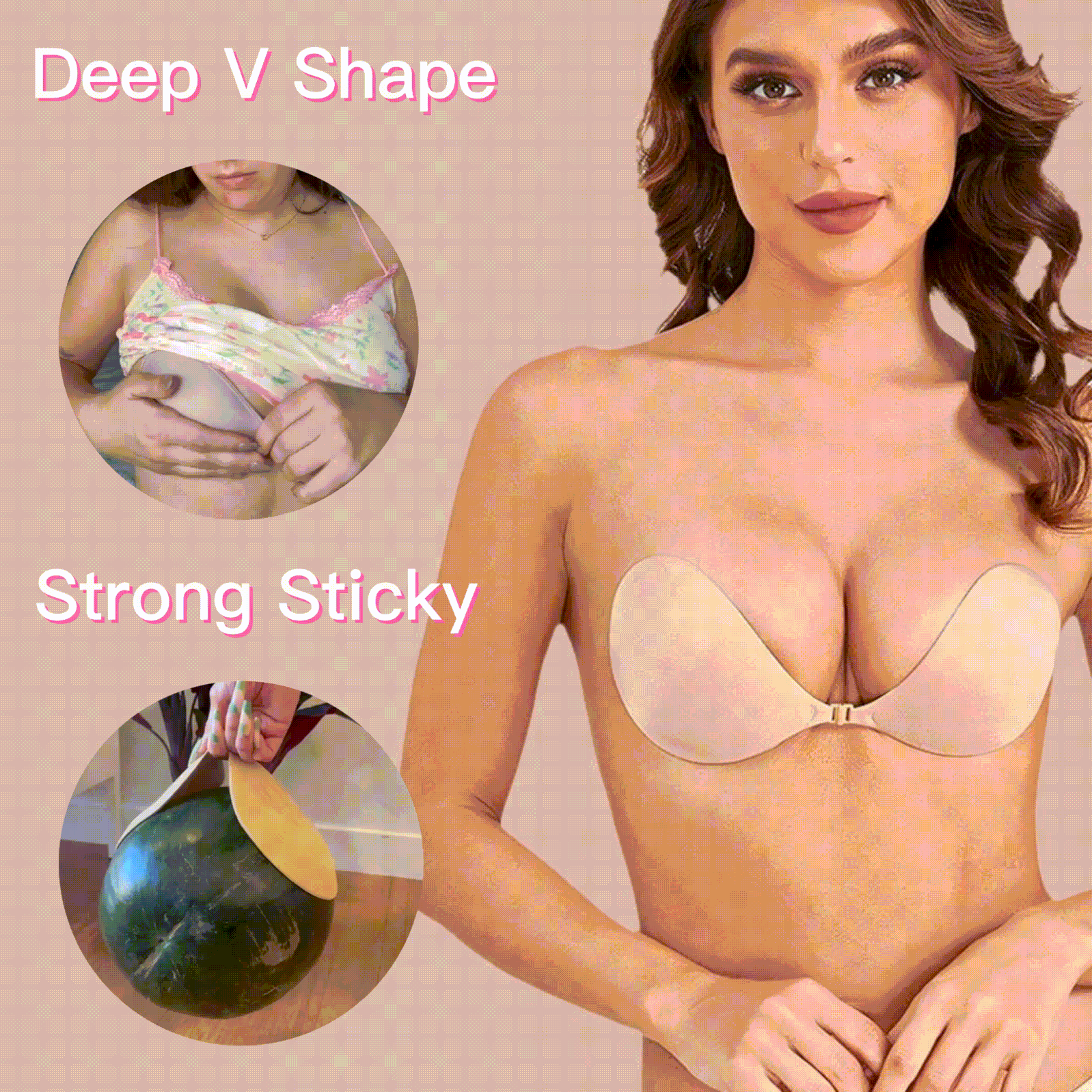 Seurico™ Strapless Adhesive Bra-Backless Reusable Invisible Push Up Bra