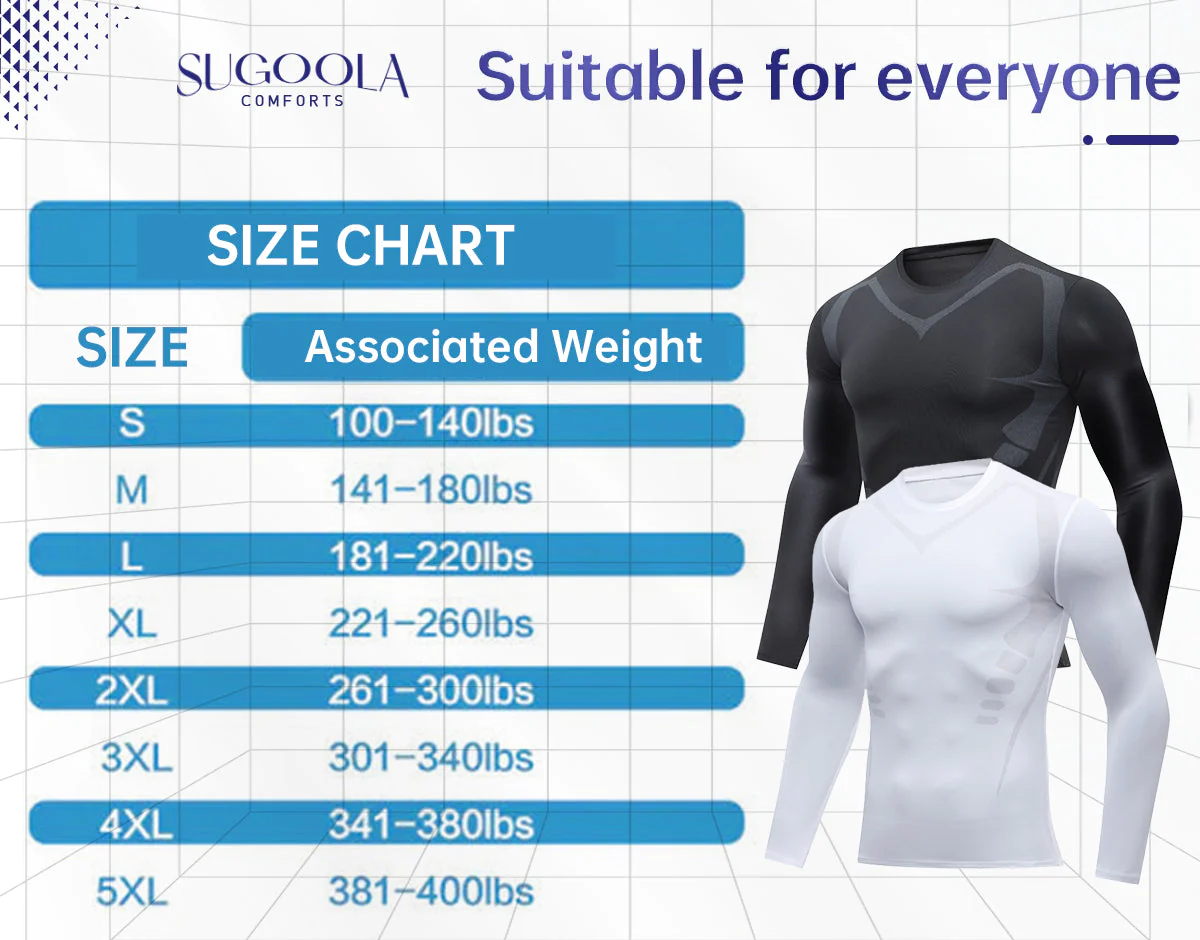 Sugoola™ ver-infrarooi toermalyn magnetiese onderhemp vir mans
