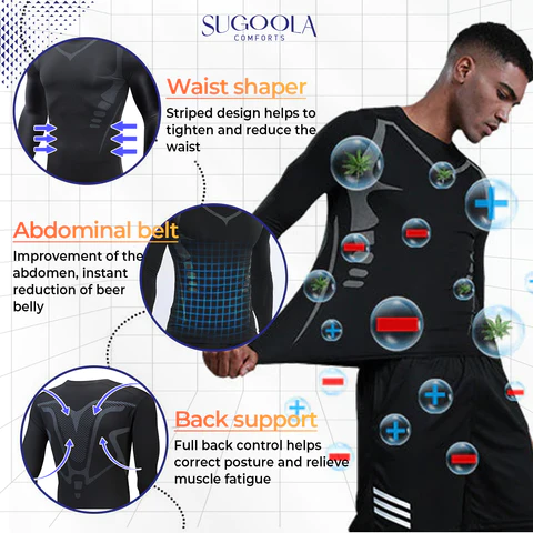 Sugoola™ Far-Infrared Tourmaline Therapy Gynecomastia Miesten aluspaita