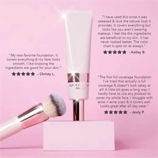 Super Coverage Foundation with Skin Buffing Brush - Image 4