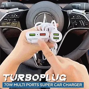 TurboPlug 70W Multi Ports Super Car Charger