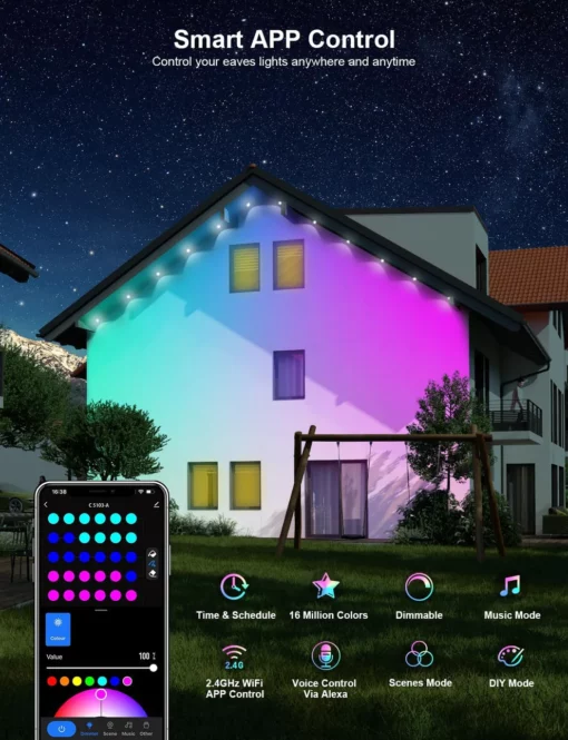 Wi-Fi Bluetooth Smart Permanent Led for outdoor