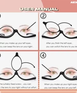 Aexzr™ Magnifying Flip-Lens Cosmetic Eye Glasses
