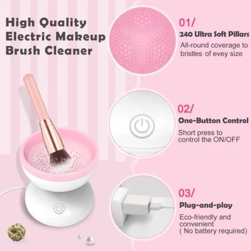 Machine de nettoyage de pinceaux de maquillage électrique AirOmn™