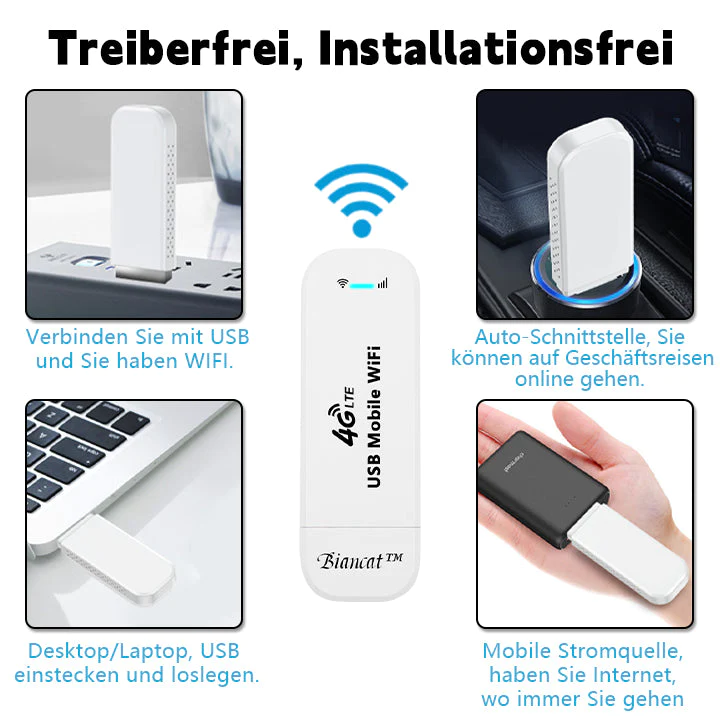 Biancat™ LTE-Router Kabelloser USB-Mobilfunk-Breitbandadapter