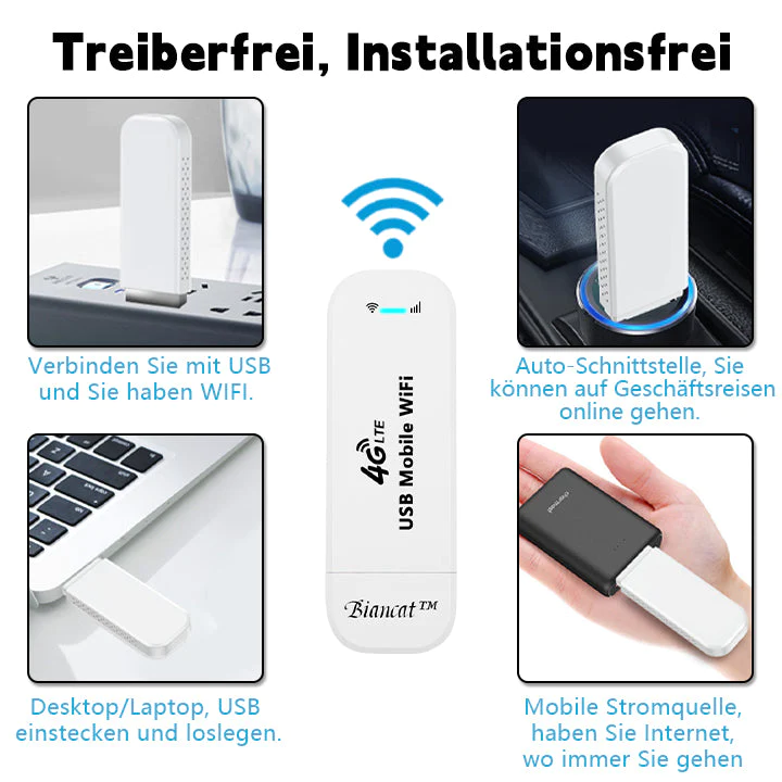 Biancat™ LTE-router Kabelloser USB-Mobilfunk-Breitbandadapter