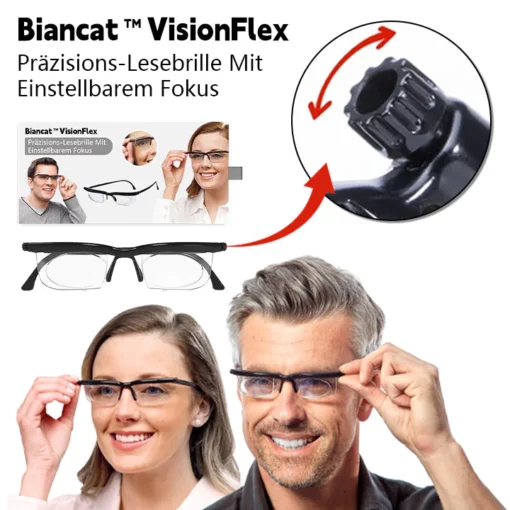 Biancat™ VisionFlex Präzisions-Lesebrille ກັບ einstellbarer Stärke