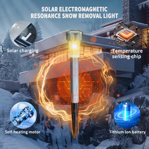 Едамон™ светло за уклањање снега помоћу соларне електромагнетне резонанце - нула потрошња енергије
