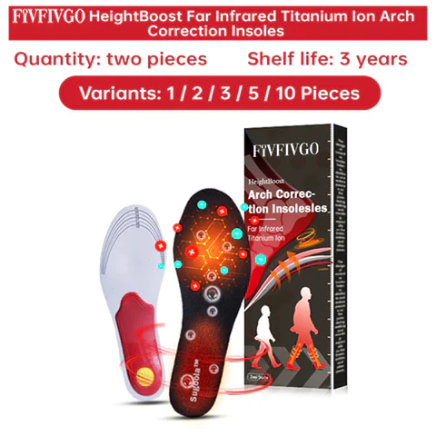 Fivfivgo™ HeightBoost Far Infrared Titanium Ion Arch Correction Insoles