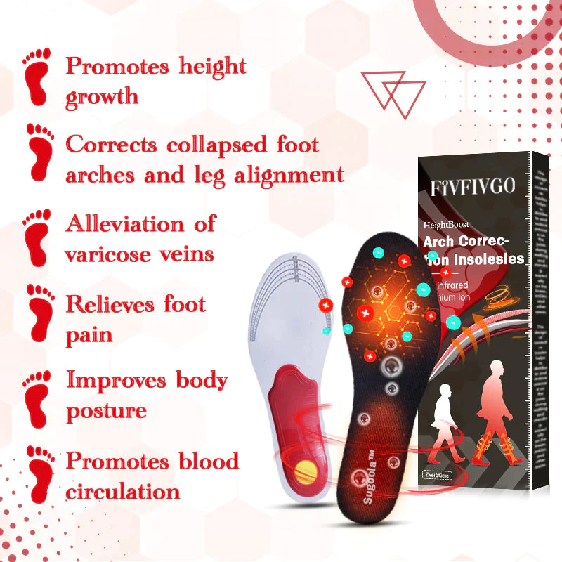 Fivfivgo™ HeightBoost Far Infrared Titanium Ion Arch Correction Insoles