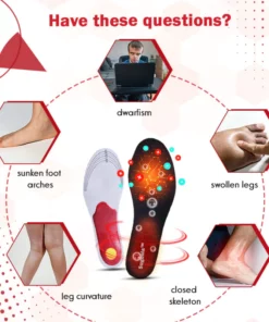 Fivfivgo™ HeightBoost Fern-Infrarot-Titan-Ionen-Bogenkorrektur-Einlegesohlen