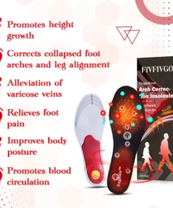 Fivfivgo™ HeightBoost Fern-Infrarot-Titan-Ionen-Bogenkorrektur-Einlegesohlen