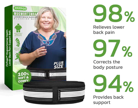 Fivfivgo™ Mugwortswrap Health Stützgürtel für Schmerzen im unteren Rückenbereich