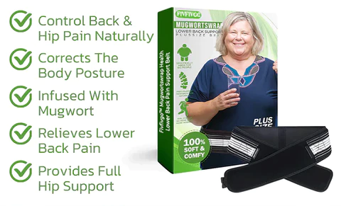 Fivfivgo™ Mugwortswrap Health Stützgürtel für Schmerzen im unteren Rückenbereich
