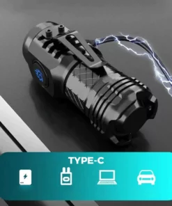 German Three-eyed Monster Mini Flash Super Power Flashlight