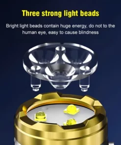 German Three-eyed Monster Mini Flash Super Power Flashlight