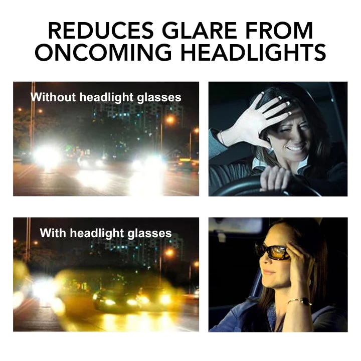 Lyseemin Headlight Glasses with GlareCut Technology Wowelo