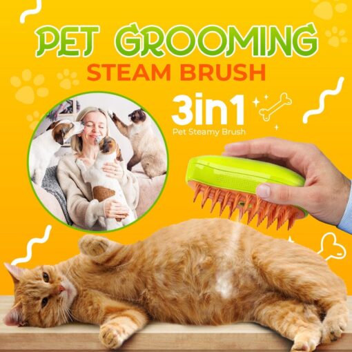 Pet Grooming Steamy fẹlẹ