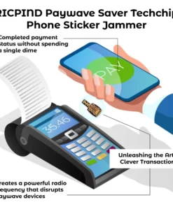RICPIND 2 Paywave Saver Techchip Phone Sticker Jammer