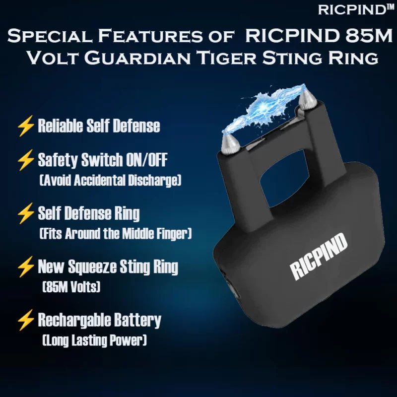 RICPIND 85M Volt Guardian Tiger Sting Ring