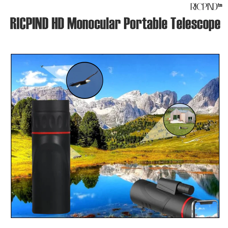 RICPIND HD -monokulaarinen kannettava teleskooppi