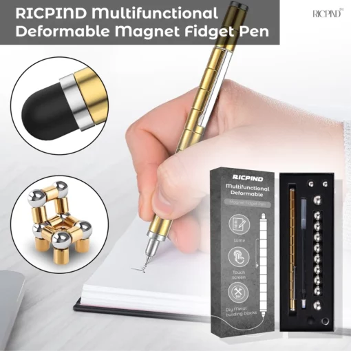 RICPIND Multifunkčné deformovateľné magnetické pero Fidget Pen