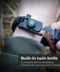 RICPIND Multifunctional Self-Defense Knife Wristband