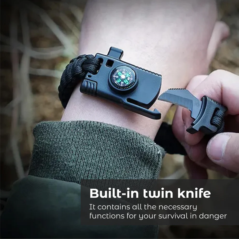 RICPIND Multifunctional Self-Defense Knife Wristband