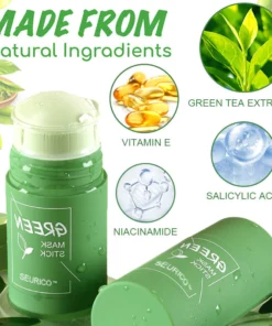 Seurico™ Green Tea Clay Mask Stick For Oil Control