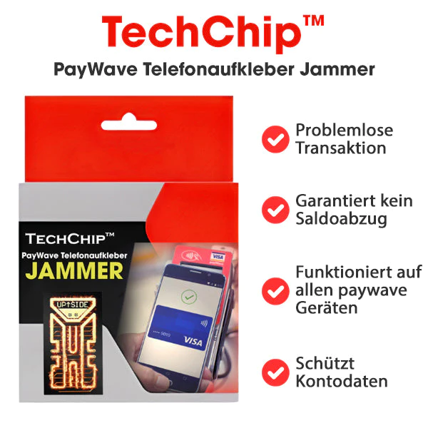 TechChip™ PayWave Telefonaufkleber Jammer